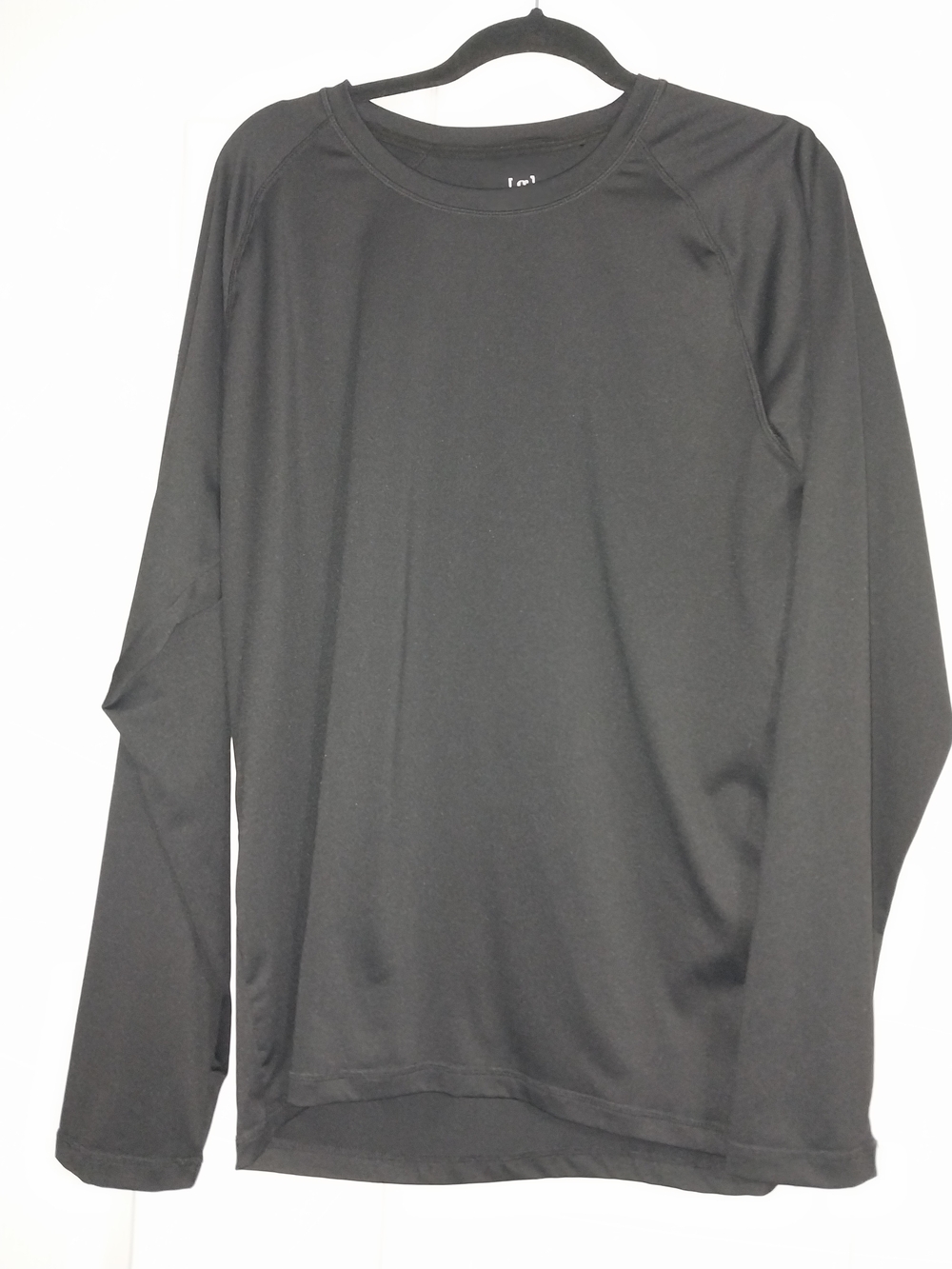 Men's Black Long-Sleeve Sun Protectant Shirt
